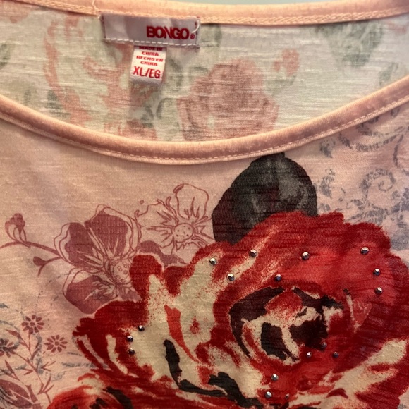 BONGO Floral Blouse with Rhinestone Detail! - Picture 2 of 4